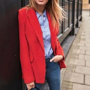 Boden Oxshott Corduroy Blazer Jacket Orange